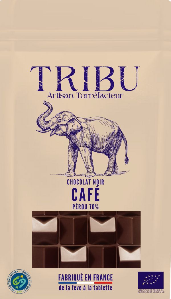 CHOCOLAT NOIR 70% CAFÉ